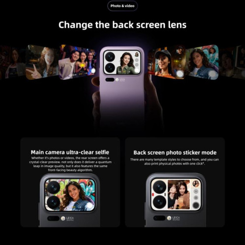 Xiaomi 17 Pro, 16 Go + 1 To, lecteur d'empreintes digitales ultrasonique 3D, écrans 6,3 pouces et 2,7 pouces, Xiaomi HyperOS 3, Snapdragon 8 Elite Gen 5 Octa Core, NFC, réseau 5G (blanc) SX272W1608-027