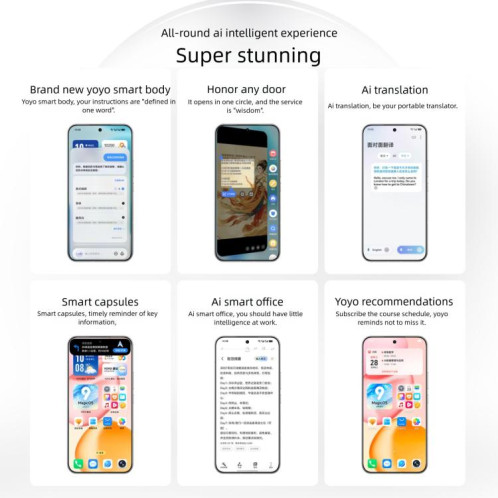 Honor 400, 12 Go + 256 Go, écran 6,55 pouces, MagicOS 9.0 / Android 15, Snapdragon 7 Gen 4 Octa Core, réseau 5G, NFC, OTG, compatible Google Play (noir) SH400B259-019