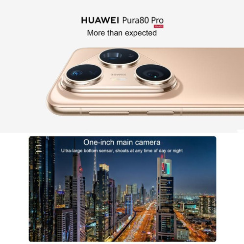 HUAWEI Pura 80 Pro, 12 Go + 1 To, reconnaissance d'empreintes digitales latérale, écran 6,8 pouces, HarmonyOS 5.1, NFC, OTG, non compatible avec Google Play (blanc) SH407W1671-019