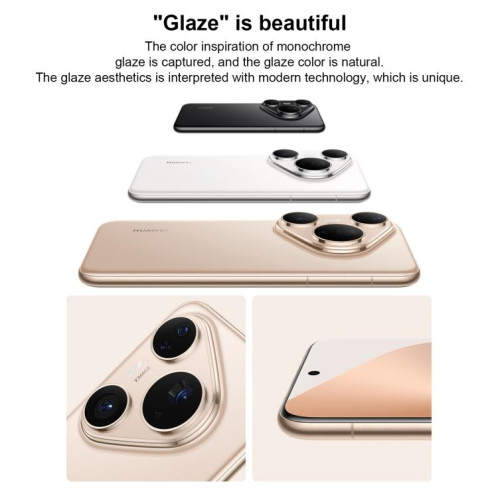 HUAWEI Pura 80 Pro, 12 Go + 1 To, reconnaissance d'empreintes digitales latérale, écran 6,8 pouces, HarmonyOS 5.1, NFC, OTG, non compatible avec Google Play (blanc) SH407W1671-019