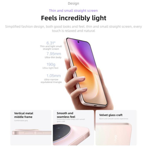 Vivo X300, 16 Go + 1 To, 6,31 pouces, OriginOS 6, Android 16, Dimensity 9500, Octa Core, OTG, NFC, réseau 5G (bleu) SV442L778-018