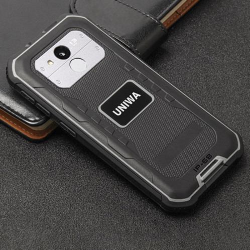 Smartphone robuste UNIWA F963 Pro, 4 Go + 64 Go, 5,5 pouces Android 13, Unisoc T606 Octa Core, NFC, déverrouillage par empreinte digitale, réseau 4G, prise américaine (noir gris) SU29BH699-07