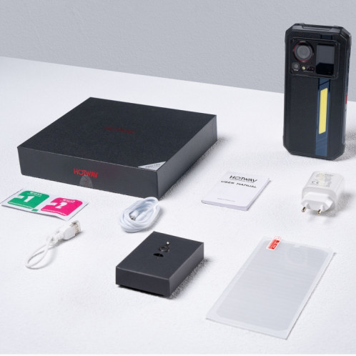  Téléphone robuste HOTWAV Hyper 7 Pro, 16 Go + 256 Go, 10800 mAh, 6,6 pouces Android 14 MediaTek Dimensity 7050 5G, réseau : 5G, OTG, NFC (noir) SH550B1944-020