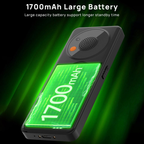 Téléphone à clavier pour personnes âgées UNIWA V2000, Unisoc T107 de 2,4 pouces, batterie de 1700 mAh, lampe de poche LED, SOS, réseau : 4G, prise AU (bleu) SU554L1618-013