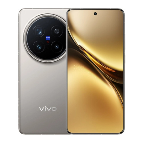 vivo X200 Pro, 16 Go + 1 To, Face ID / Identification par empreinte digitale à l'écran, 6,78 pouces Android 15 Dimensity 9400 Octa Core, OTG, NFC, Réseau : 5G, Prise en charge de Google Play (couleur titane) SV05TC718-011