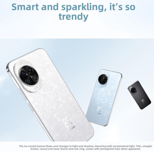 Huawei Nova 14 Kunlun Glass, 12 Go + 512 Go, reconnaissance d'empreintes digitales latérale, écran 6,7 pouces, HarmonyOS 5.0, NFC, OTG, non compatible avec Google Play (noir) SH906B1388-015