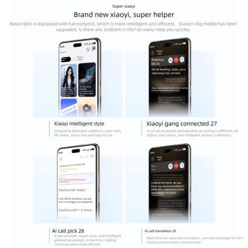 Huawei Nova 14 Pro, 12 Go + 256 Go, reconnaissance d'empreintes digitales latérale, écran 6,78 pouces, HarmonyOS 5.0, NFC, OTG, non compatible avec Google Play (bleu) SH907L243-022