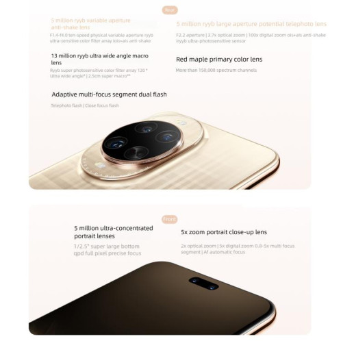 Huawei Nova 14 Ultra, 12 Go + 256 Go, reconnaissance d'empreintes digitales latérale, écran 6,81 pouces, HarmonyOS 5.0, NFC, OTG, non compatible avec Google Play (violet) SH911P1944-022