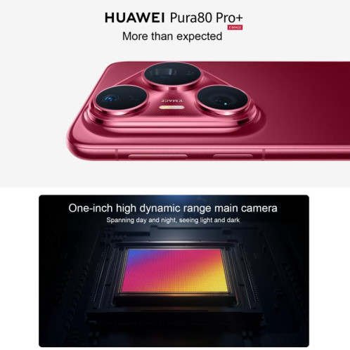 HUAWEI Pura 80 Pro+, 16 Go + 1 To, identification par empreinte digitale latérale, 6,8 pouces, HarmonyOS 5.1, NFC, OTG, non compatible avec Google Play (cyan) SH01QC893-019