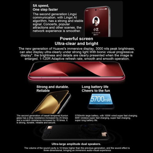 HUAWEI Pura 80 Pro+, 16 Go + 1 To, identification par empreinte digitale latérale, 6,8 pouces, HarmonyOS 5.1, NFC, OTG, non compatible avec Google Play (cyan) SH01QC893-019