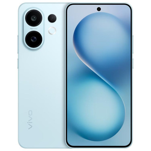 Vivo S30, 12 Go + 256 Go, écran 6,67 pouces, lecteur d'empreintes digitales, Android 15, Snapdragon 7 Gen 4 Octa Core, OTG, NFC, réseau 5G, compatible Google Play (bleu) SV420L1820-028