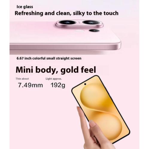 Vivo S30, 12 Go + 256 Go, écran 6,67 pouces, Android 15, Snapdragon 7 Gen 4 Octa Core, OTG, NFC, réseau 5G, compatible Google Play (jaune) SV420Y1303-028
