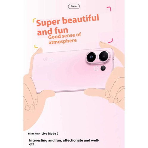 Vivo S30, 12 Go + 256 Go, écran 6,67 pouces, Android 15, Snapdragon 7 Gen 4 Octa Core, OTG, NFC, réseau 5G, compatible Google Play (jaune) SV420Y1303-028