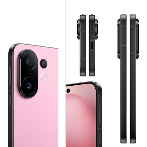 Vivo S30 Pro mini, 12 Go + 512 Go, écran 6,31 pouces, Android 15 Dimensity 9300+ Octa Core, OTG, NFC, réseau 5G, compatible Google Play (rose) SV424F1229-029