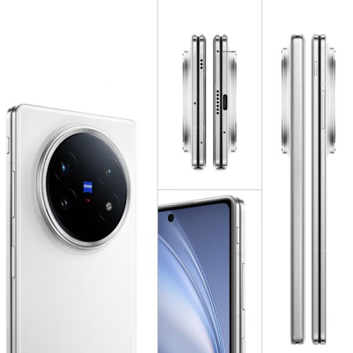 Vivo X Fold5, 12 Go + 256 Go, 8,03 pouces + 6,53 pouces, Android 15, OriginOS 5, Snapdragon 8 Gen 3 Octa Core, OTG, NFC, réseau 5G (blanc) SV426W75-031