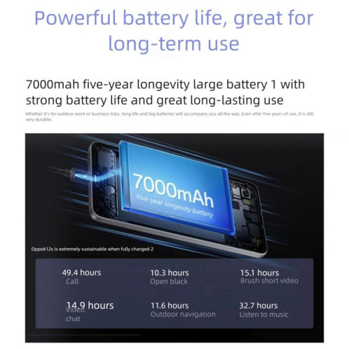 OPPO K12s 5G, 12 Go + 256 Go, écran 6,67 pouces, lecteur d'empreintes digitales, Snapdragon 6 Gen 4 Octa Core, NFC, réseau 5G (noir) SO436B736-022