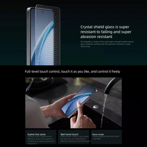 OPPO K13 Turbo, 12 Go + 256 Go, écran 6,8 pouces, lecteur d'empreintes digitales, ColorOS 15.0, MediaTek Dimensity 8450 Octa Core, NFC, réseau 5G (blanc) SO438W1907-022