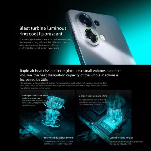OPPO K13 Turbo, 12 Go + 256 Go, écran 6,8 pouces, lecteur d'empreintes digitales, ColorOS 15.0, MediaTek Dimensity 8450 Octa Core, NFC, réseau 5G (noir) SO438B1301-022