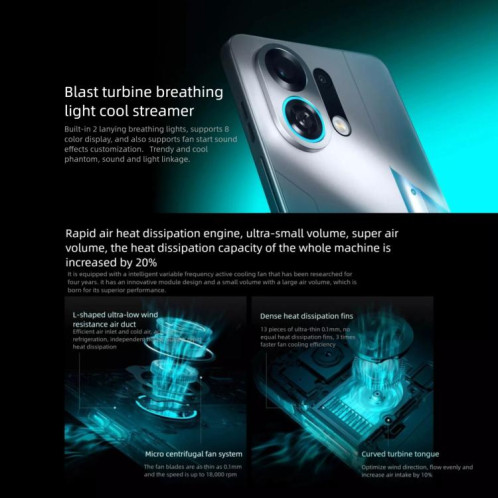 OPPO K13 Turbo Pro 5G, 16 Go + 256 Go, écran 6,8 pouces, lecteur d'empreintes digitales, ColorOS 15.0, Snapdragon 8s Gen 4 Octa Core, NFC, OTG, réseau 5G (noir) SO443B1749-023