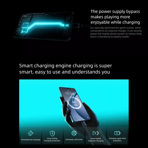 OPPO K13 Turbo Pro 5G, 16 Go + 256 Go, écran 6,8 pouces, lecteur d'empreintes digitales, ColorOS 15.0, Snapdragon 8s Gen 4 Octa Core, NFC, OTG, réseau 5G (noir) SO443B1749-023