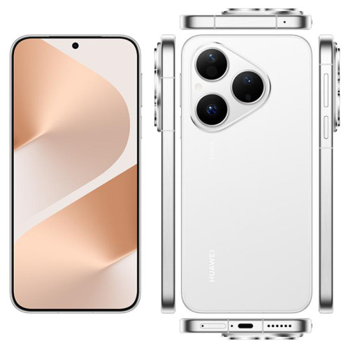 HUAWEI Pura 80, 12 Go + 256 Go, reconnaissance d'empreintes digitales latérale, écran 6,6 pouces, HarmonyOS 5.1, NFC, OTG, non compatible avec Google Play (blanc) SH446W4-018