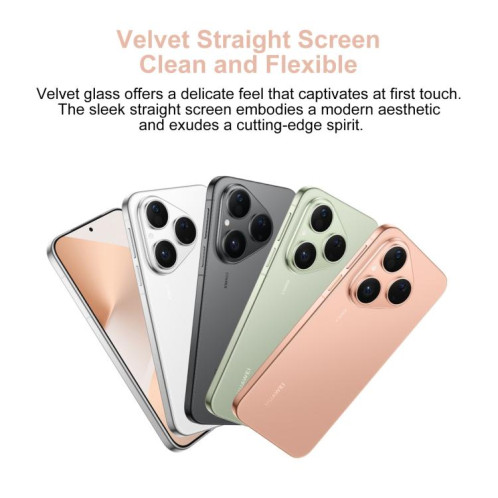 HUAWEI Pura 80, 12 Go + 512 Go, reconnaissance d'empreintes digitales latérale, écran 6,6 pouces, HarmonyOS 5.1, NFC, OTG, non compatible avec Google Play (blanc) SH447W110-018