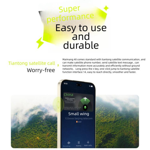 Huawei Maimang 40 5G, 12 Go + 256 Go, 6,7 pouces, réseau 5G, OTG, non compatible avec Google Play (noir) SH449B188-017
