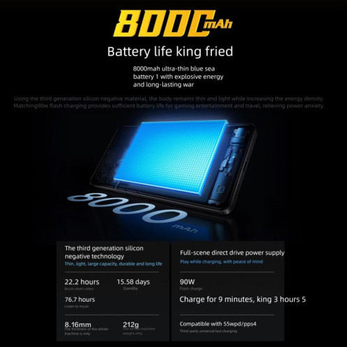 Vivo iQOO Z10 Turbo+, 16 Go + 256 Go, écran 6,78 pouces, Android 15, OriginOS 5, Dimensity 9400+, Octa Core, OTG, NFC, réseau 5G, compatible Google Play (Gold) SV455J569-016