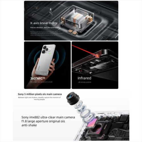 Realme Neo7 Turbo, 12 Go + 512 Go, 6,8 pouces, Android 15 / Realme UI 6.0, MediaTek Dimensity 9400e Octa Core, NFC, réseau 5G, compatible Google Play (noir) SR477B460-027