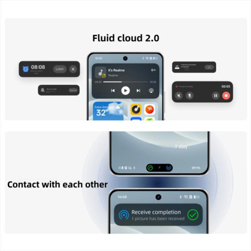 Realme Neo7 Turbo, 16 Go + 512 Go, 6,8 pouces, Android 15 / Realme UI 6.0, MediaTek Dimensity 9400e Octa Core, NFC, réseau 5G, compatible Google Play (gris) SR479H1451-028