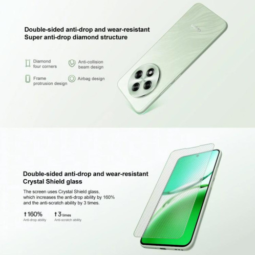 OPPO A3, 12 Go + 256 Go, écran empreinte digitale, 6,7 pouces ColorOS 14.0 Qualcomm Snapdragon 695 5G Octa Core, OTG, réseau : 5G (noir) SO812B809-014