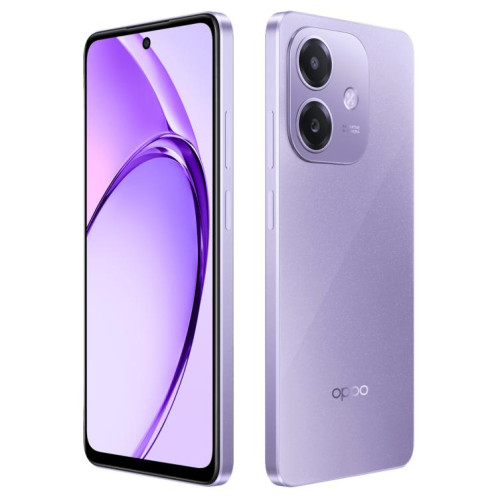 OPPO A3i 5G, 8 Go + 128 Go, lecteur d'empreintes digitales latéral, 6,67 pouces ColorOS 14.0 Dimensity 6300 Octa Core, réseau : 5G (violet) SO814P831-010