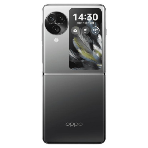 OPPO Find N3 Flip AI, 12 Go + 256 Go, Face ID et identification d'empreintes digitales latérales, écran 6,8 pouces + 3,26 pouces ColorOS 13.2 Dimensity 9200 Octa Core, réseau : 5G (noir) SO817B1505-019
