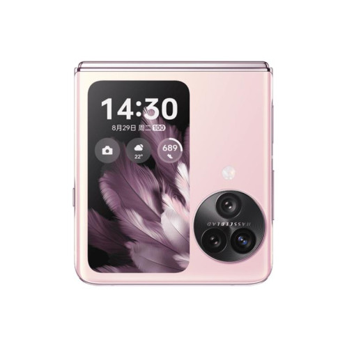 OPPO Find N3 Flip AI, 12 Go + 256 Go, Face ID et identification d'empreintes digitales latérales, écran 6,8 pouces + 3,26 pouces ColorOS 13.2 Dimensity 9200 Octa Core, réseau : 5G (rose) SO817F86-019