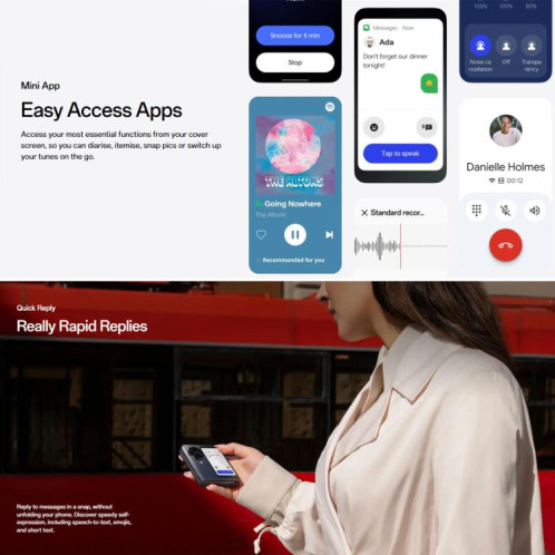 OPPO Find N3 Flip AI, 12 Go + 256 Go, Face ID et identification d'empreintes digitales latérales, écran 6,8 pouces + 3,26 pouces ColorOS 13.2 Dimensity 9200 Octa Core, réseau : 5G (rose) SO817F86-019
