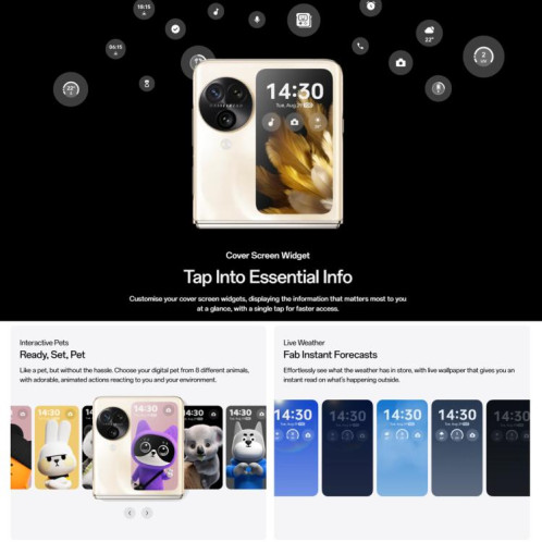 OPPO Find N3 Flip AI, 12 Go + 256 Go, Face ID et identification d'empreintes digitales latérales, écran 6,8 pouces + 3,26 pouces ColorOS 13.2 Dimensity 9200 Octa Core, réseau : 5G (rose) SO817F86-019