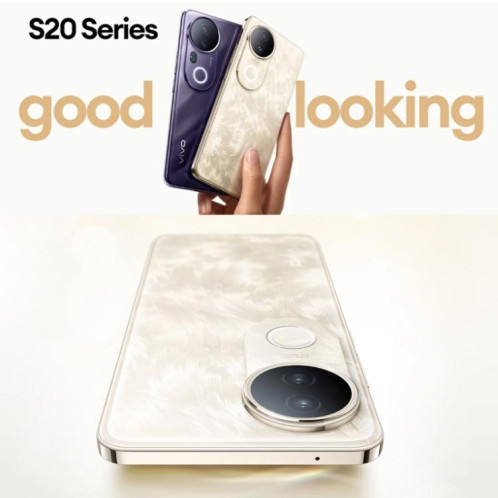 vivo S20, 12 Go + 512 Go, Face ID / Identification par empreinte digitale à l'écran, 6,67 pouces Android 15 Snapdragon 7 Gen 3 Octa Core, OTG, NFC, Réseau : 5G (Or) SV841J893-019