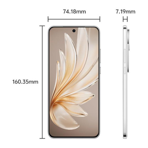 vivo S20, 16 Go + 512 Go, Face ID / Identification par empreinte digitale à l'écran, 6,67 pouces Android 15 Snapdragon 7 Gen 3 Octa Core, OTG, NFC, Réseau : 5G (Blanc) SV842W259-019