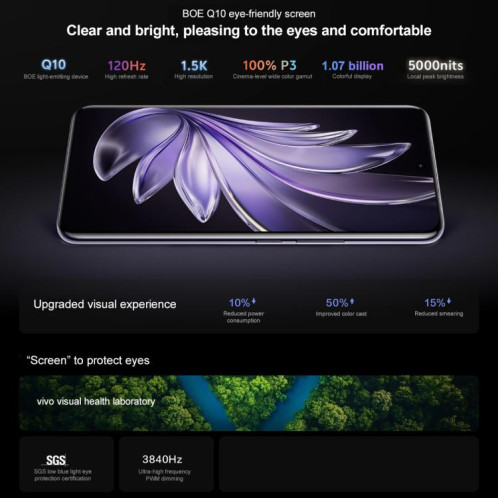 vivo S20 Pro, 12 Go + 512 Go, Face ID / Identification par empreinte digitale à l'écran, 6,67 pouces Android 15 Dimensity 9300+ Octa Core, OTG, NFC, Réseau : 5G (Or) SV844J1264-016