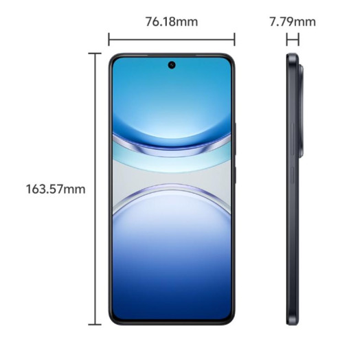 vivo Y300, 8 Go + 128 Go, Face ID / Identification par empreinte digitale à l'écran, 6,77 pouces Android 15 OriginOS 5 Dimensity 6300 Octa Core, OTG, Réseau : 5G (Noir) SV846B1582-010