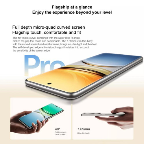 vivo Y300 Pro, 8 Go + 128 Go, Face ID / Identification par empreinte digitale à l'écran, 6,77 pouces Android 14 OriginOS 4 Snapdragon 6 Gen 1 Octa Core, OTG, Réseau : 5G (Blanc) SV850W779-011