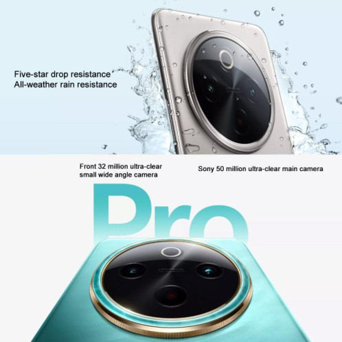vivo Y300 Pro, 12 Go + 256 Go, Face ID / Identification par empreinte digitale à l'écran, 6,77 pouces Android 14 OriginOS 4 Snapdragon 6 Gen 1 Octa Core, OTG, Réseau : 5G (couleur titane) SV52TC1127-012