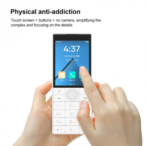 Téléphone pour personnes âgées, QIN F22 Global, 2 Go + 16 Go, 2,8 pouces, Android 11.0 MTK6739 Quad Core, réseau : 4G, prise en charge de Google Play (blanc) SH856W1349-06