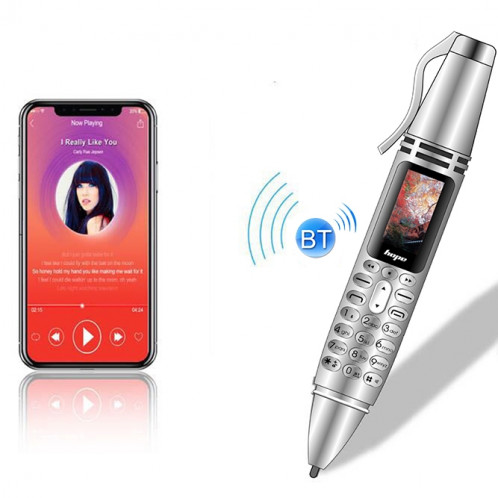 AK007 téléphone mobile, stylo enregistreur à clip arrière multifonctionnel avec réduction de bruit à distance avec écran couleur de 0,96 pouce, double carte SIM double veille, prise en charge Bluetooth, GSM, SH993S1453-015