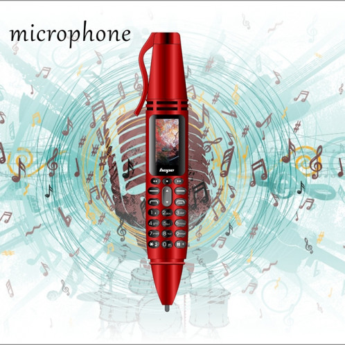 AK007 téléphone mobile, stylo enregistreur à clip arrière multifonctionnel avec réduction de bruit à distance avec écran couleur de 0,96 pouce, double carte SIM double veille, prise en charge Bluetooth, GSM, SH993S1453-015
