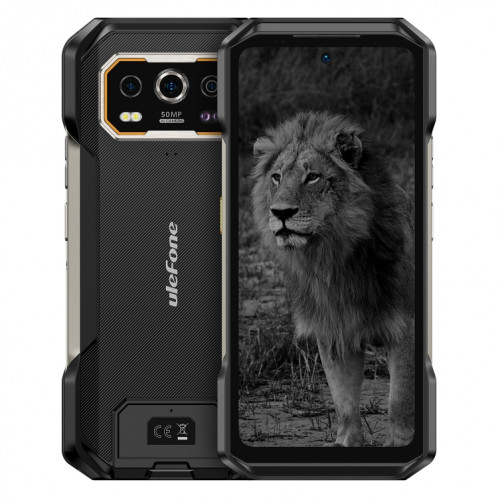  Téléphone robuste Ulefone Armor 27 Pro, 12 Go + 256 Go, vision nocturne, 10 600 mAh, 6,78 pouces Android 14 MediaTek Dimensity 6300 Octa Core, réseau : 5G, NFC (noir) SU547B219-019