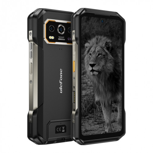  Téléphone robuste Ulefone Armor 27 Pro, 12 Go + 256 Go, vision nocturne, 10 600 mAh, 6,78 pouces Android 14 MediaTek Dimensity 6300 Octa Core, réseau : 5G, NFC (noir) SU547B219-019