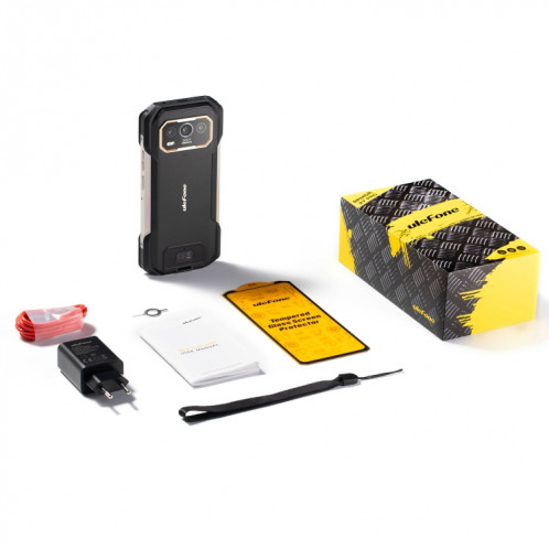  Téléphone robuste Ulefone Armor 27 Pro, 12 Go + 256 Go, vision nocturne, 10 600 mAh, 6,78 pouces Android 14 MediaTek Dimensity 6300 Octa Core, réseau : 5G, NFC (noir) SU547B219-019
