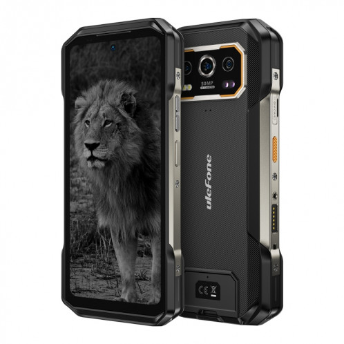  Téléphone robuste Ulefone Armor 27 Pro, 12 Go + 256 Go, vision nocturne, 10 600 mAh, 6,78 pouces Android 14 MediaTek Dimensity 6300 Octa Core, réseau : 5G, NFC (noir) SU547B219-019