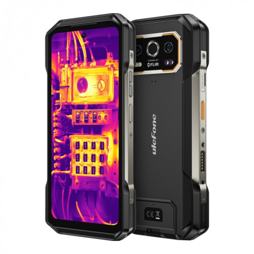 Téléphone robuste Ulefone Armor 27T Pro, imagerie thermique, 12 Go + 256 Go, vision nocturne, 10600 mAh, 6,78 pouces Android 14 MediaTek Dimensity 6300 Octa Core, réseau : 5G, NFC (noir) SH548B1182-018